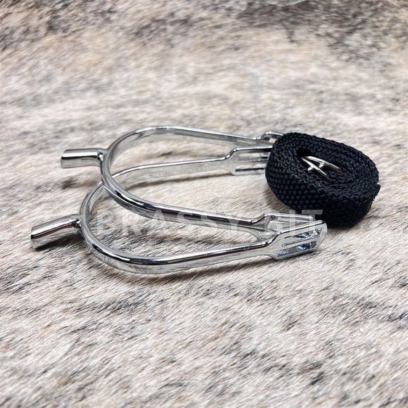 English Riding Spurs w/ Straps - Picture 1 of 1